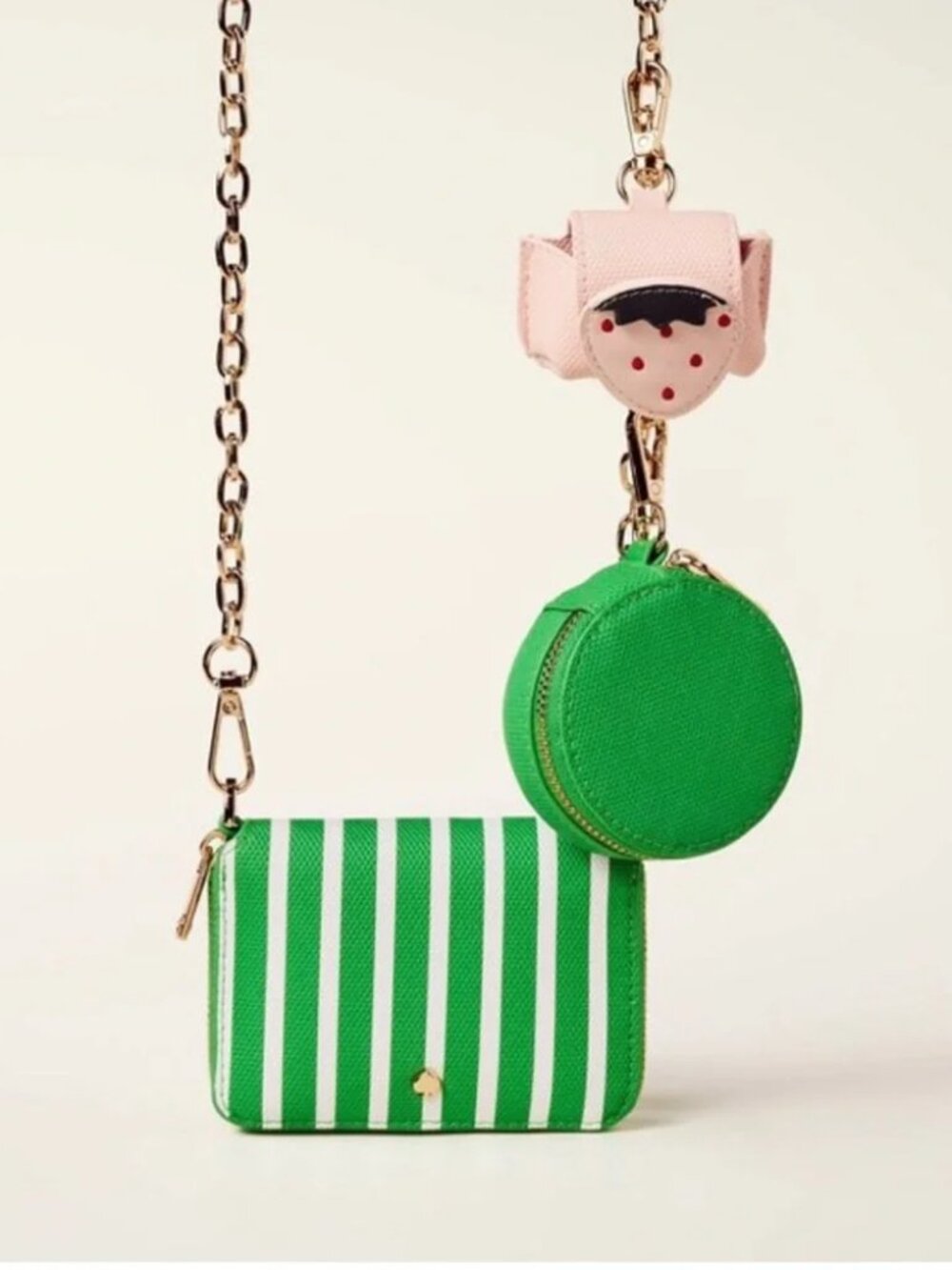 Kate Spade x Target Striped Wallet Crossbody Bag w/ coin purse & earbud case NWT